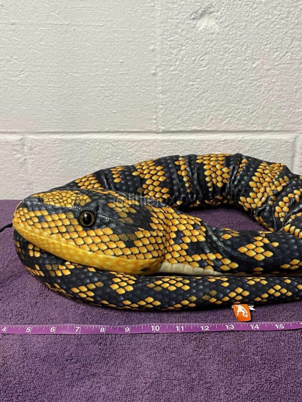 Wild Republic Snake Plush Black Yellow Cream Reptile Stuffed Animal ESSA Cute